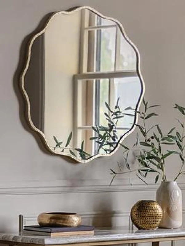 Image of Eula Wavy Round Wall Mirror