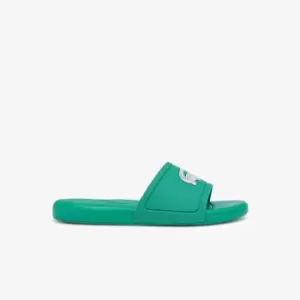 Image of Lacoste Juniors' L.30 Synthetic Slides Size 2 UK Junior Green & White