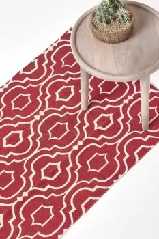 Image of Riga 100% Cotton Printed Patterned Hall Runner, 66 x 200 cm