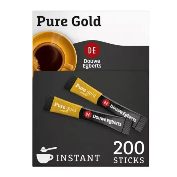 Image of Douwe Egberts Pure Gold Coffee Pack of 200 Sticks