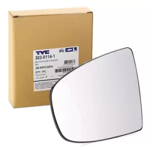 Image of TYC Wing Mirror Glass 303-0114-1 Side Mirror Glass,Mirror Glass BMW,X5 (E70),X6 (E71, E72)