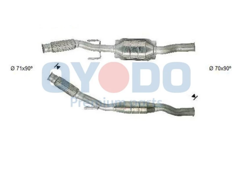 Image of Oyodo 20N0063-OYO Catalytic Converter with mounting parts Catalyst Converter (429)