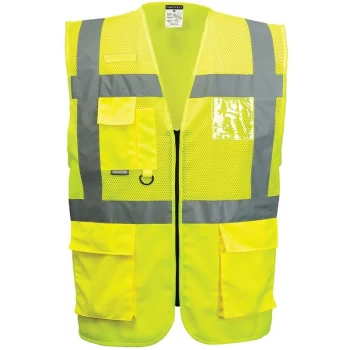 Image of C496YERM - sz M Madrid Executive Mesh Vest - Yellow - Portwest