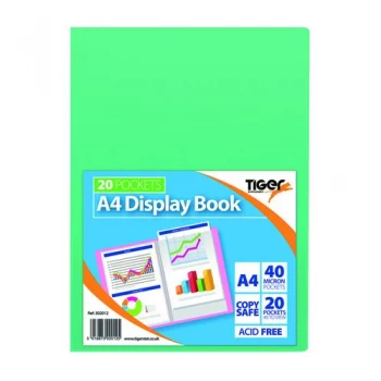 Image of Display Book A4 20 Pocket Assorted Pastel Pack of 10 302012
