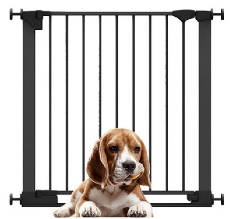 Image of Bettacare Safestep Dog Gate, Black, 82Cm - 89Cm, Extra Low Walkthough, 67Cm Extra Wide Doorway, One Piece Extra Wide Pet Gate