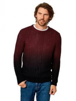 Image of Joe Browns Dipped To Perfection Knit - Burgundy, Size S, Men