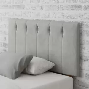 Image of Hepburn Plush Velvet Headboard Velvet Silver (Grey)