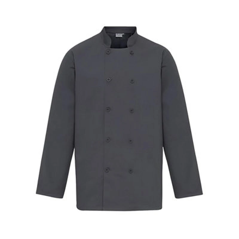 Image of Premier Premier Men Chefs Jacket in Dark Grey Size: Medium Dark Grey M Male 5059269189563