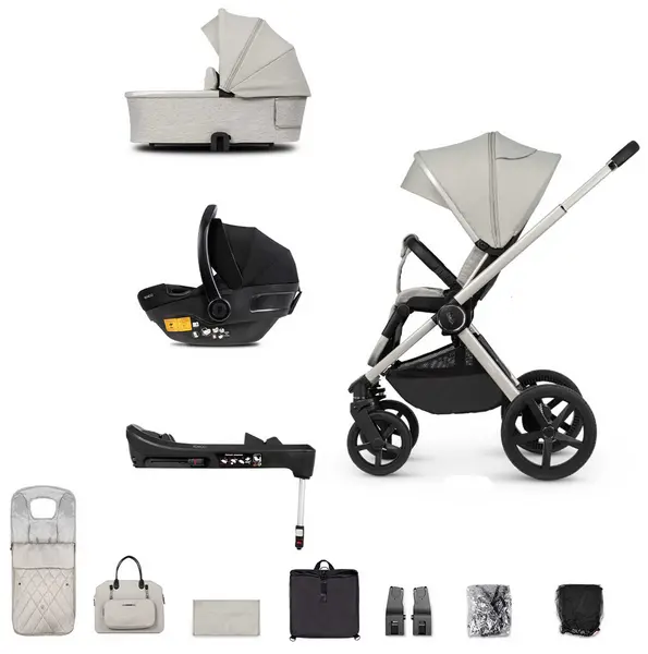 Image of Venicci Tinum Upline 3 in 1 Travel System Bundle + Base - Moonstone