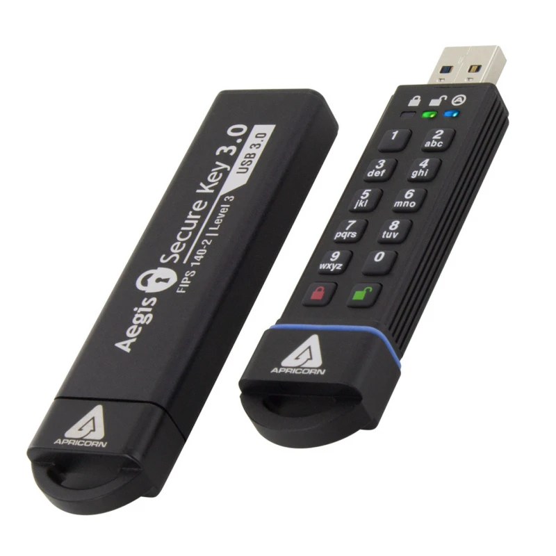 Image of Apricorn Aegis Secure Key 3.0 USB flash drive 2 TB USB Type-A 3.2 Gen