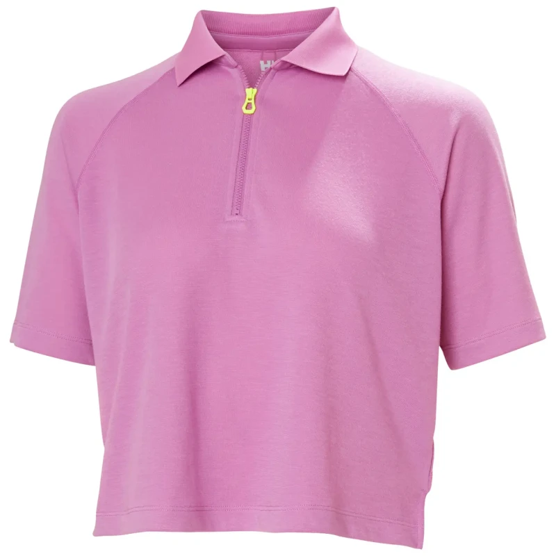 Image of Helly Hansen Womens zipped crop polo Helly Hansen Inshore Rose Female S