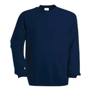 Image of Kariban Mens Plain Crew Neck Sweatshirt (M) (Navy)