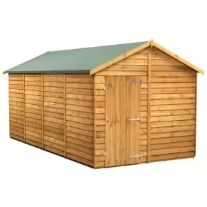 Image of Power Sheds 16 x 8ft Apex Overlap Dip Treated Windowless Shed