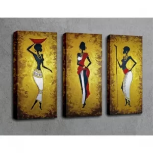 Image of UC024 Multicolor Decorative Canvas Painting (3 Pieces)