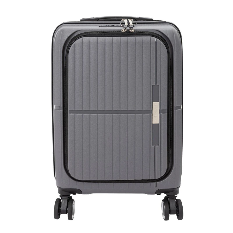 Image of Linea Adults Open Front Hard Suitcase Grey unisex 22in/56cm