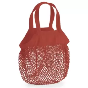 Image of Westford Mill Mini Mesh Tote Bag (One Size) (Rusty Orange)