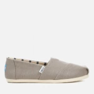 Image of TOMS Womens Alpargata Slip-On Pumps - Morning Dove - UK 7 - Grey