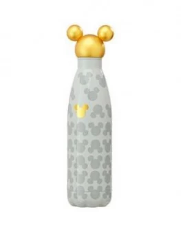 Image of Mickey Mouse Gold Head Metal Water Bottle