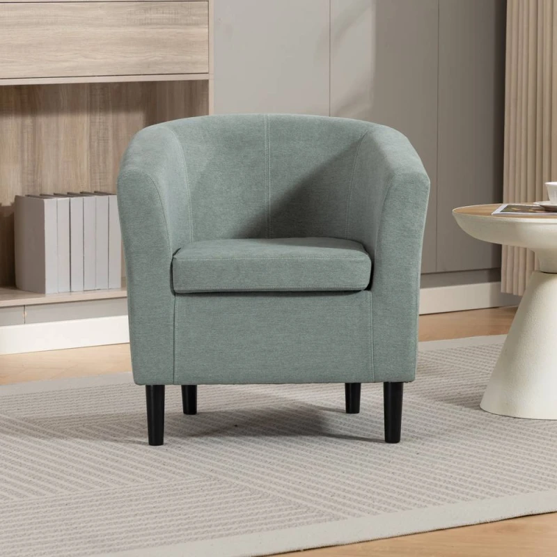 Image of Artemis Home Beulah Fabric Accent Chair in Duck Egg Blue Size: 1 Pack Duck Egg Blue Unisex 1 Pack