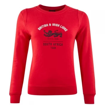 Image of Canterbury British and Irish Lions Crew Sweatshirt Ladies - Red
