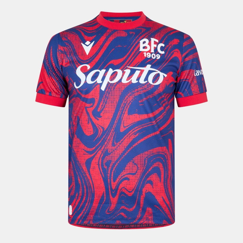 Image of Macron Bologna Third Shirt 2024 2025 Adults Red male Small