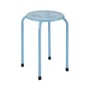 Image of Premier Housewares Metal Stacking Stool - Blue