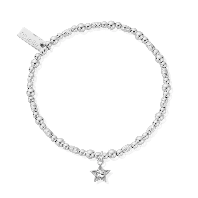 Image of ChloBo SBBCB3486 April Birthstone Bracelet - 925 Sterling Jewellery