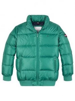 Image of Tommy Hilfiger Boys Reflective Flag Padded Bomber Jacket