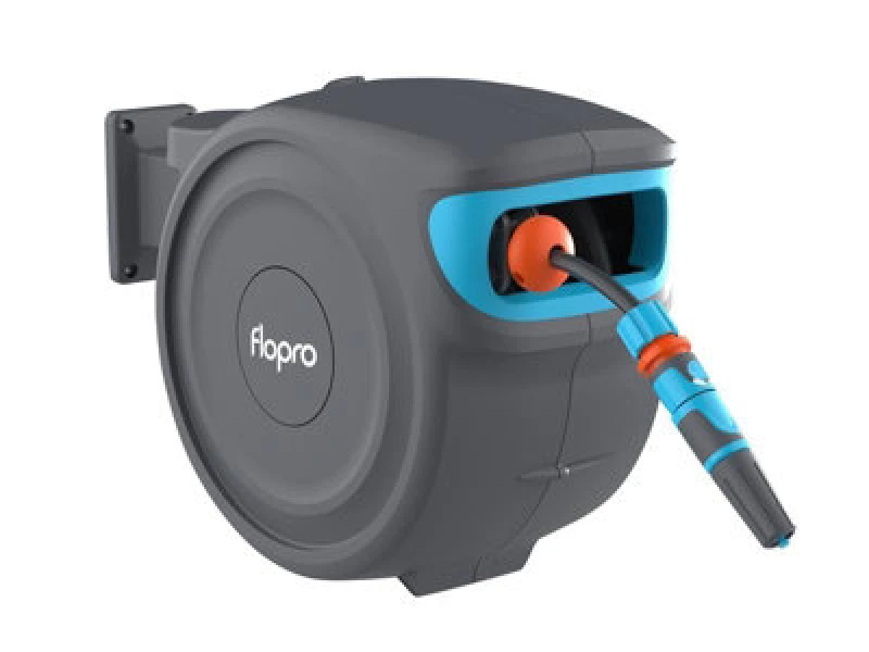 Image of Flopro 70300794 Auto Rewind Wall Mounted Reel + 20M Of Hose Flo70300794