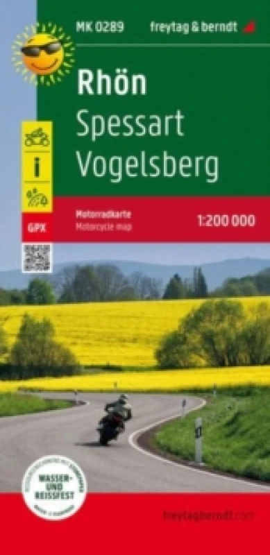 Image of Rhoen - Spessart - Vogelsberg, motorcycle map 1:200,000, freytag & berndt Sheet map, folded