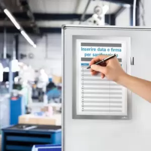 Image of Durable Duraframe Magnetic Note A4 Silver