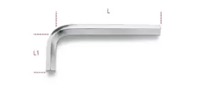 Image of Beta Tools 96 2mm Offset Hexagon Key Wrench Chrome-plated 000960020
