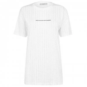 Image of Guess Guess Diamonte T Shirt - White