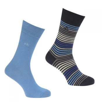 Image of Calvin Klein Calvin Mens Striped and Solid Ankle Sock - Navy 97