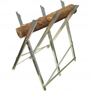 Image of Faithfull Folding Galvanised Log Saw Horse
