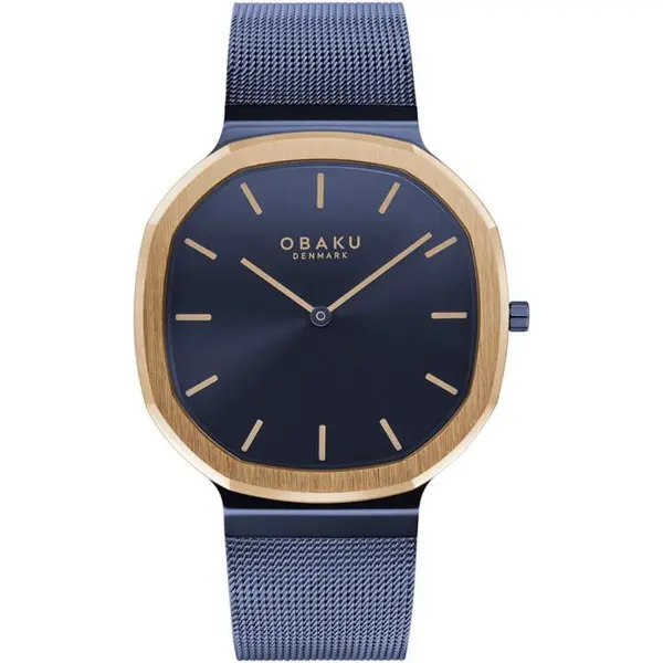 Image of Obaku Mens Obaku Oktant Watch One Size Two tone and Blue 40840190000