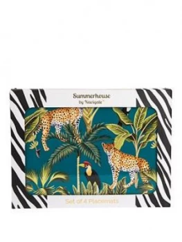 Image of Summerhouse By Navigate Madagascar Cheetah Placemats ; Set Of 4