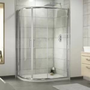 Image of Nuie - Pacific Offset Quadrant Shower Enclosure 1000mm x 800mm - 6mm Glass