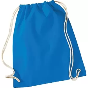 Image of Westford Mill - Cotton Gymsac Bag - 12 Litres (One Size) (Sapphire Blue)