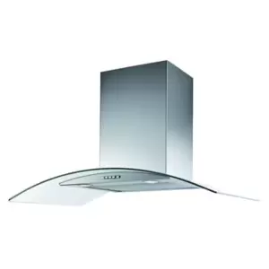Image of Unbranded 900CGH STA 90cm Built In Curved Glass Chimney Hood in St Ste
