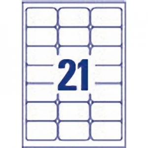 Image of Avery-Zweckform J8160-25 Labels 63.5 x 38.1mm Paper White 525 pc(s) Permanent Address labels, All-purpose labels Inkjet 25 Sheet A4