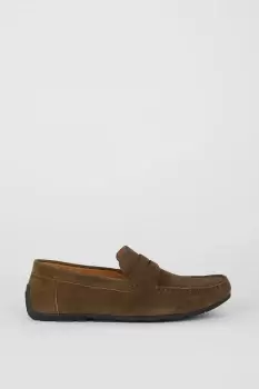 Image of Khaki Suede Loafers