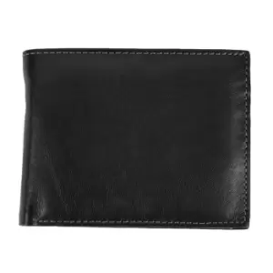 Image of Eastern Counties Leather Mens Mark Trifold Wallet With Coin Pocket (One Size) (Black)