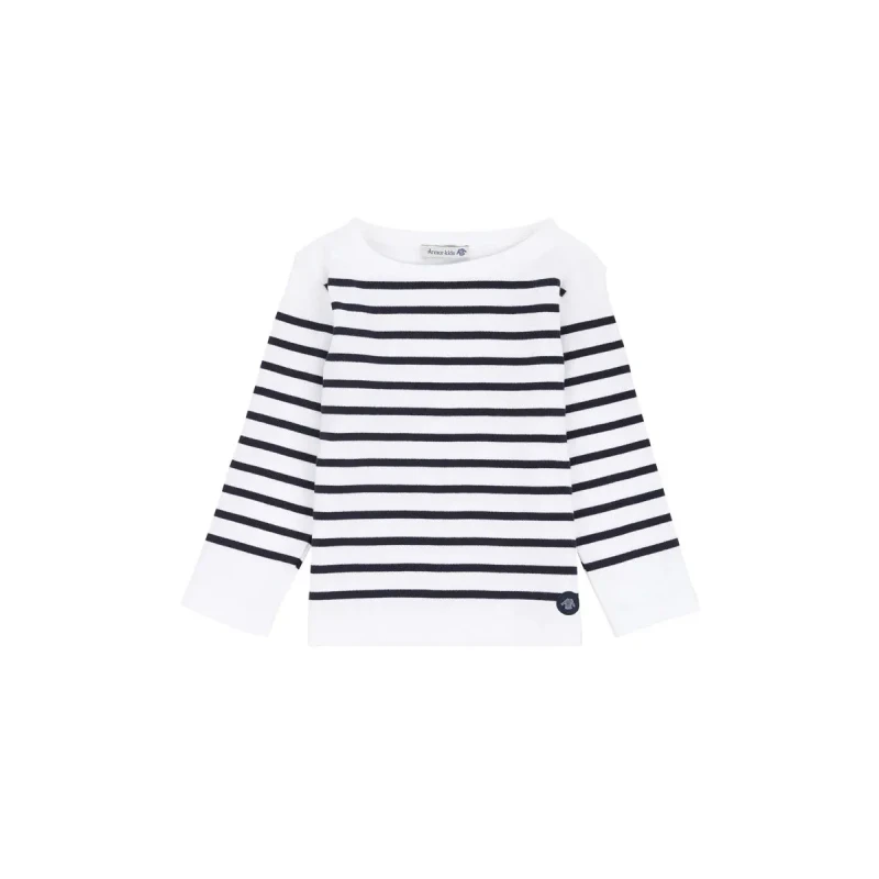 Image of Armor-Lux T-Shirt mariniere child Armor-Lux amiral Blanc Unisex 10 ans