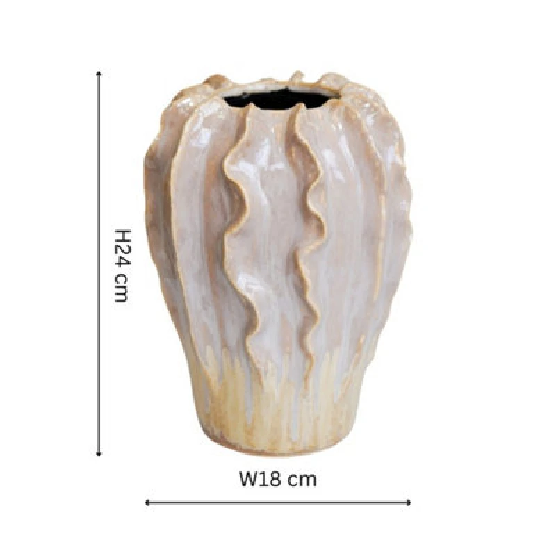 Image of Ivyline Scarlet Coral Reef Pink Vase H24Cm D18Cm