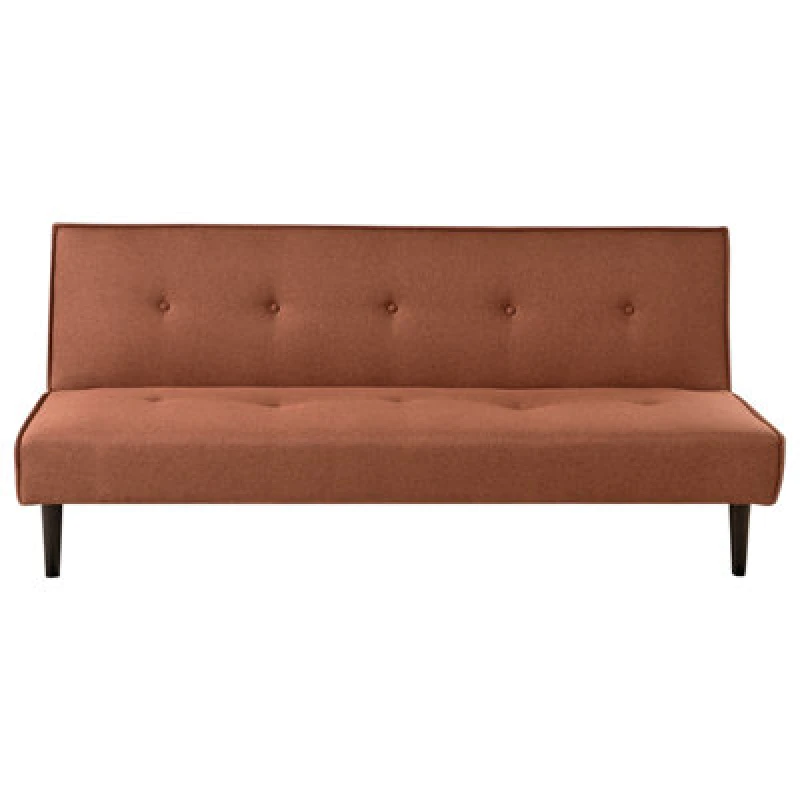 Image of Beliani Sofa Bed 3 Seater Visby Fabric Golden Brown