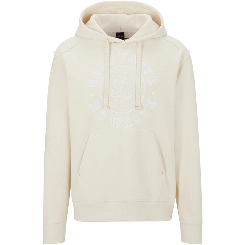 Image of Boss Mens Wecirco Closed Hem Woven Tracksuit Joggers Open White male S