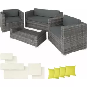 Image of Tectake - Rattan garden furniture set Munich - garden sofa, rattan sofa, garden sofa set