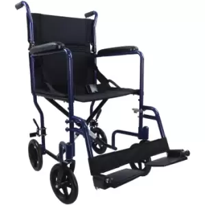 Image of Aidapt Alum Transport Chair - Blue