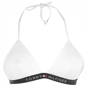 Image of Tommy Bodywear Fixed Triangle Bikini Top - 141 SNOW WHITE